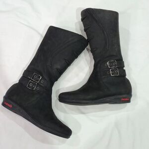 Icon Sacred Black Leather Motorcycle Riding Boot Size Womens 5